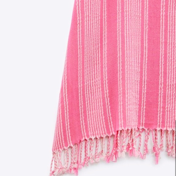 Zara Fringe Rustic Caftan Swim Cover Up - Picture 7 of 12